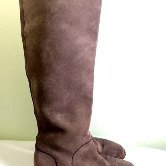 UGG Suede Partial Zip Riding Boot SZ6 Lagen Money Boho Chic Haute Hippie Boho C - Picture 1 of 16